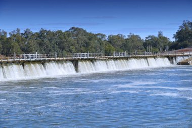 Mildura Weir on Murray River clipart