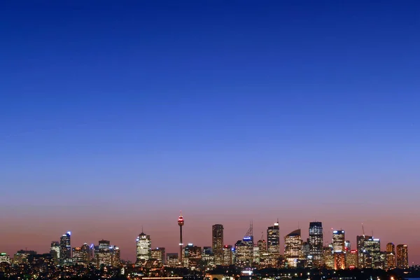 Sydney Skyline Dusk üzerinde siluet arka plan
