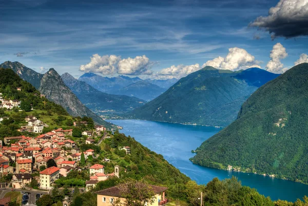 Lac de Lugano paysage — Photo