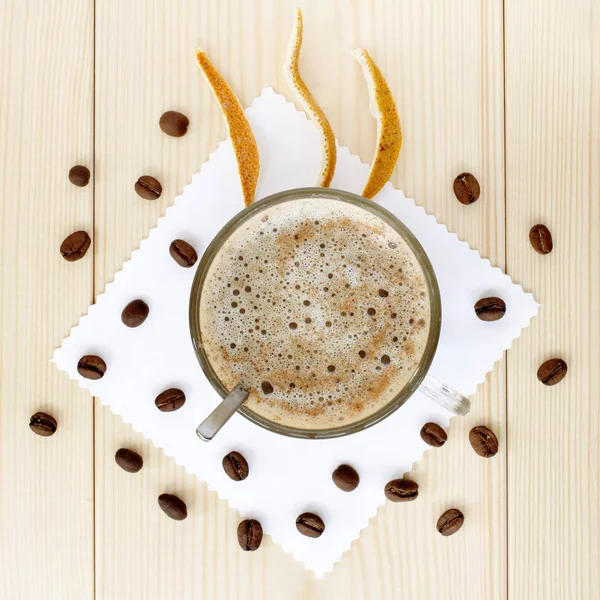 Cappuccino s citrusovou příchuť — Stock fotografie