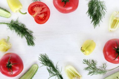 arka plan ile taze sebze