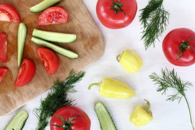 taze sebze salatası yemek