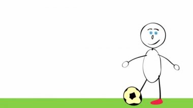 Oyuncu bir futbolcuyla animasyon eğri bir topu alır ve ayağıyla kur yapar. Ne olursa olsun çal