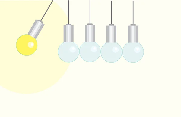 Enthalten Eine Glühbirne Und Einige Sind Ausgeschaltet Kluge Idee Ist — Stockvektor