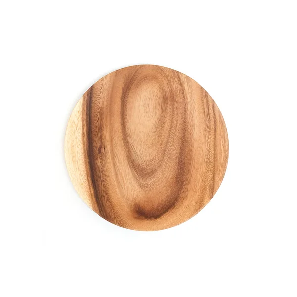 Disco in legno su sfondo bianco . — Foto Stock