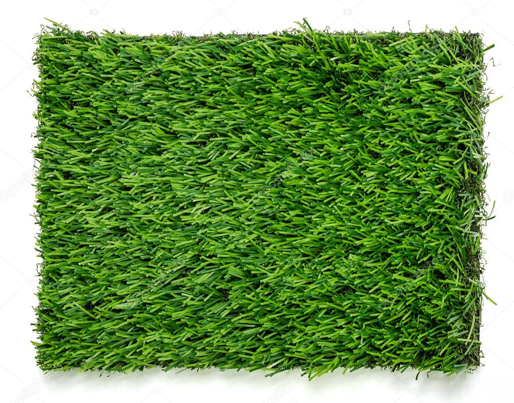 Grass mat on white background.