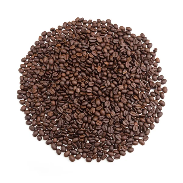 Roasted coffee beans on white. — Stock Photo, Image