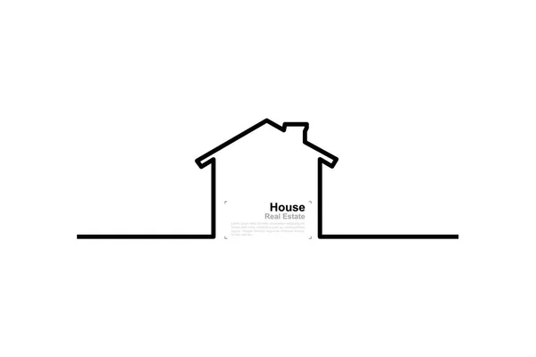 Bentuk rumah abstrak tanda dan simbol. Gambar real estate untuk t - Stok Vektor