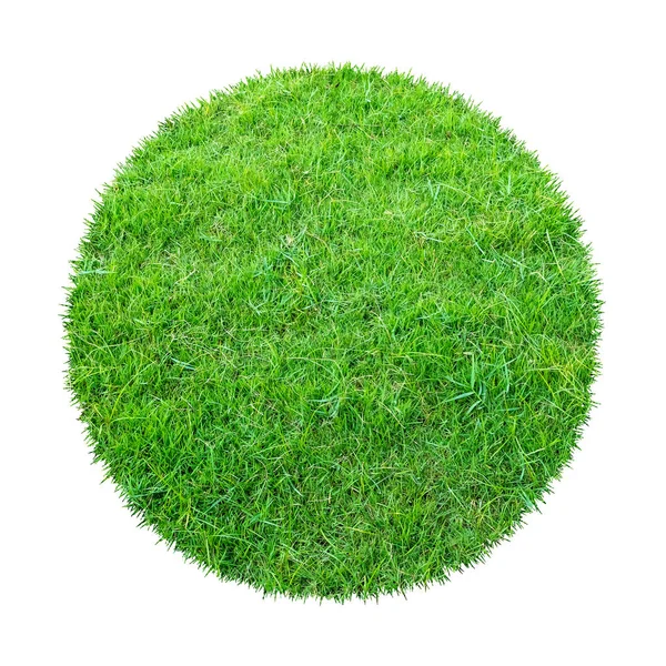 Abstraktes Grünes Gras Als Hintergrund Kreis Grünes Grasmuster Isoliert Auf — Stockfoto
