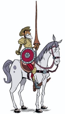 Don Quixote on White clipart