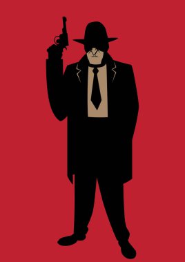 Gangster çizgi film illüstrasyon