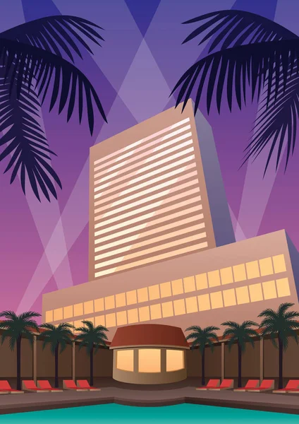 Hotel Casino Resort — Vetor de Stock