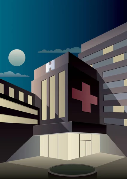 Art Deco-sjukhus — Stock vektor