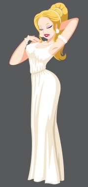 Aphrodite Isolated on Grey clipart