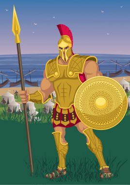 Greek Hero Achilles clipart