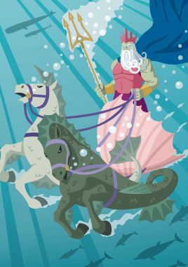 Yunan tanrısı Poseidon 