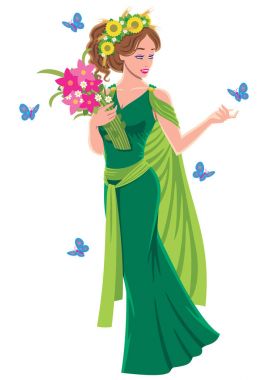 Demeter üzerinde beyaz