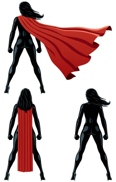 Super heroína espalda — Archivo Imágenes Vectoriales