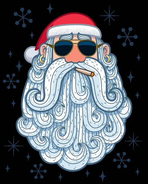 Santa portret 3 - Cool — Stockvector