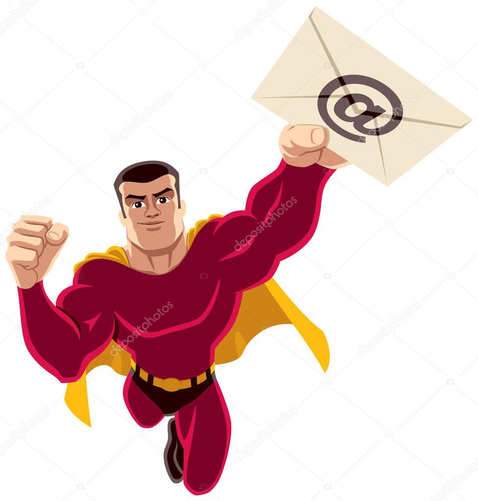 Superhero Flying E-mail
