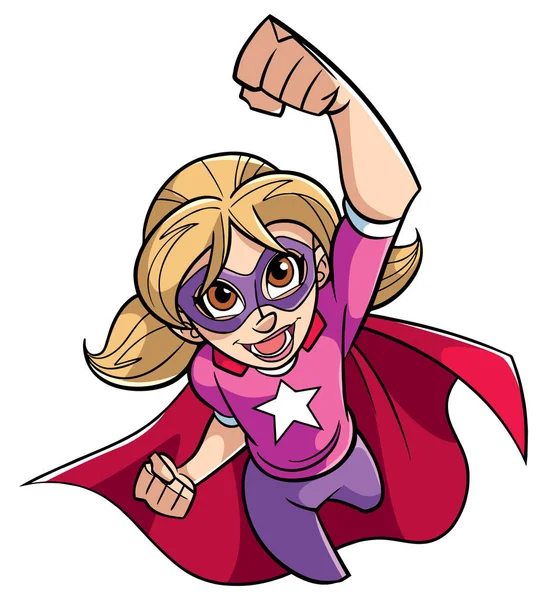 Super fille volant — Image vectorielle