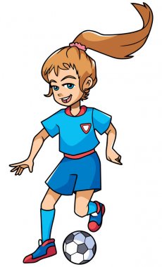 Futbol oynayan kız
