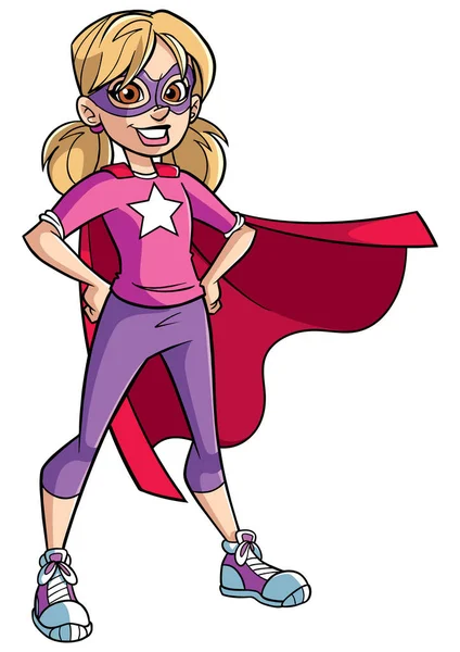 Little Super Girl — Stock Vector