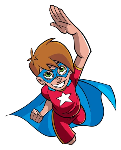 Super jongen vliegen — Stockvector