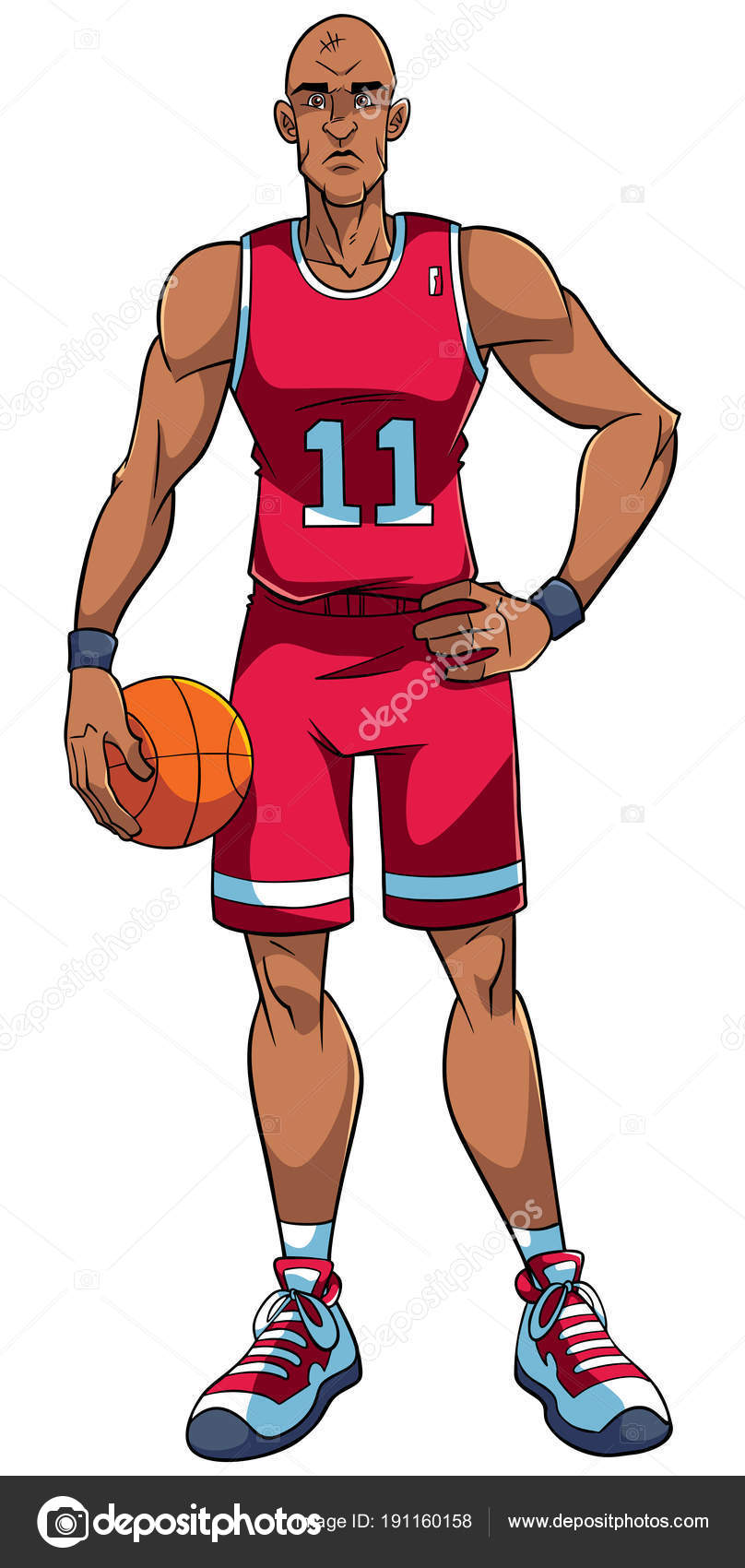 Jogador de basquete no estilo retrô dos anos 90 ilustração descolada do estilo vintage dos desenhos animados do sportsmanathlet