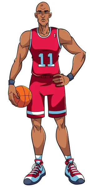 Cartoon eines Basketballspielers — Stockvektor