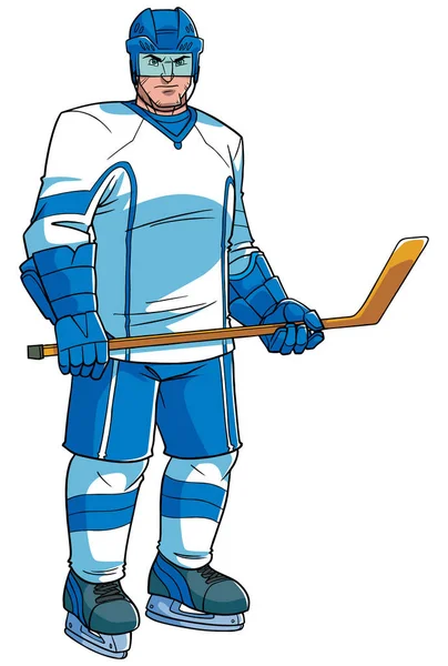 Hockey speler illustratie — Stockvector