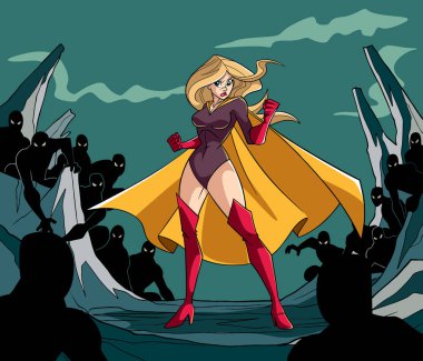 Savaş için superheroine hazır