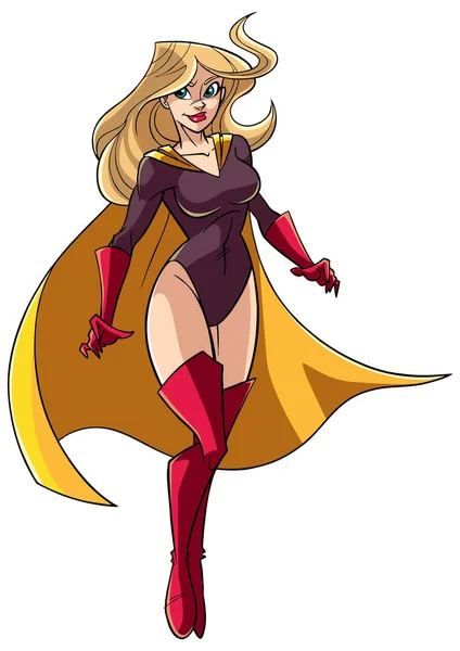 Superheroine 飞行5例证 — 图库矢量图片