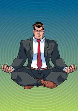 Arka plan ile meditasyon işadamı