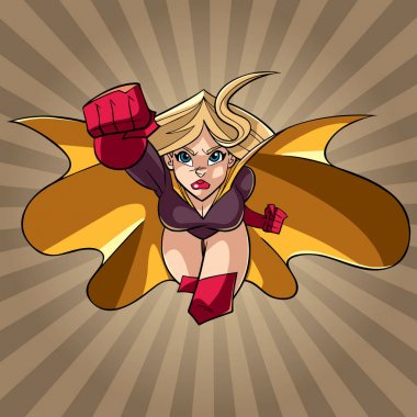 Sen Ray ışık arka plan superheroine