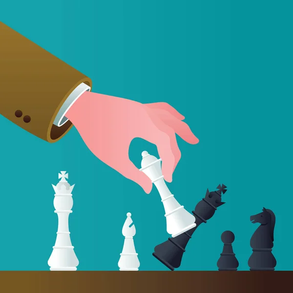 Ilustracja koncepcji szachownicy — Wektor stockowy