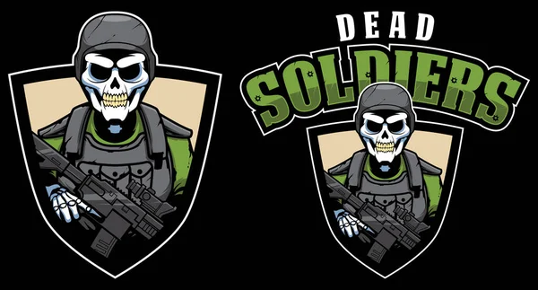 Dead Soldiers Mascot — Stock Vector
