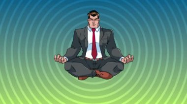 Arka plan ile meditasyon işadamı