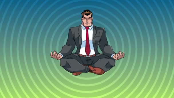 背景と瞑想の実業家 — ストック動画