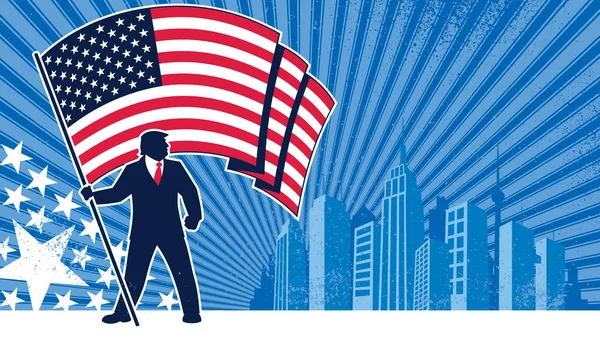 Trump USA Background Vertical — Stock Vector