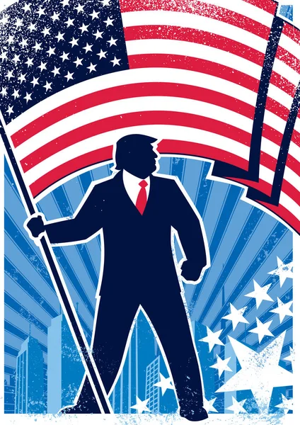 Trump USA Antecedentes Vertical — Vector de stock