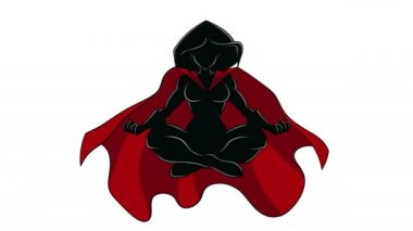 Süper kahraman Meditasyon Silueti