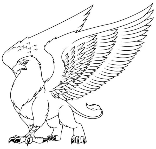 Griffin-vonal Art — Stock Vector