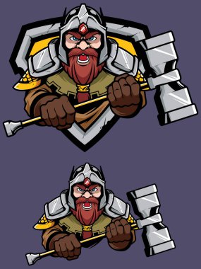 Dwarf Mascot Logo clipart