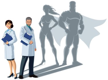 Doctor Superheroes Shadow clipart