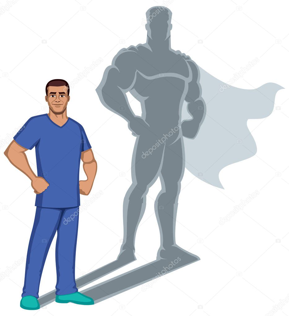 Nurse Superhero Shadow