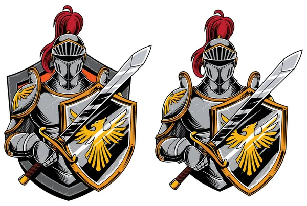 Symbol maskotki rycerzy — Wektor stockowy