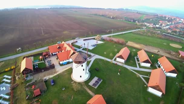 Moulin à vent photos aériennes Bukovany — Video