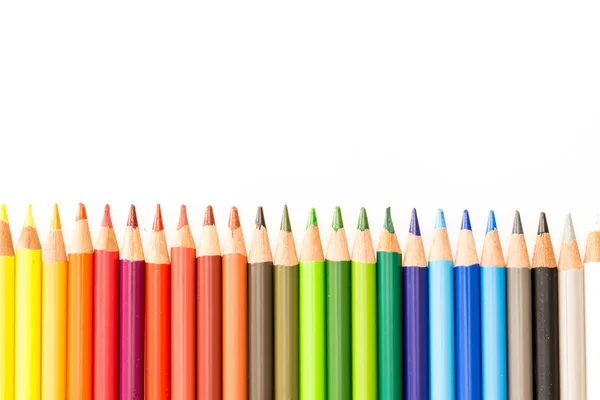 Royalty-Free photo: Assorted-color pencils on white surface