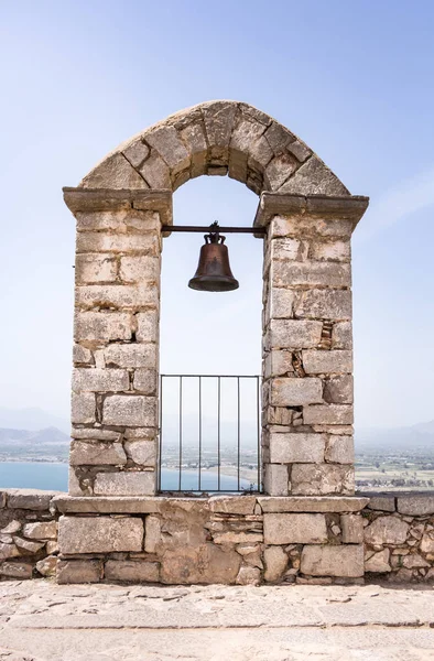 Vértes bell, a Palamidi-középkori erőd, Nafplio, Görögország — Stock Fotó